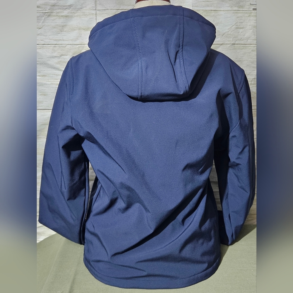 Champion Dark Blue Hooded Fleece Lined Mens Med Raincoat - Picture 7 of 10